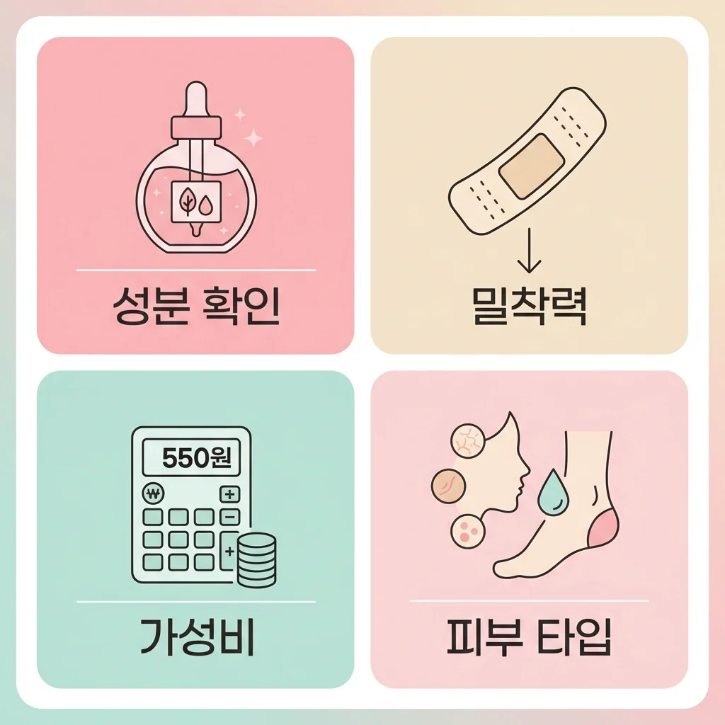 힐패치 선택 기준 성분 밀착력 가성비 비교