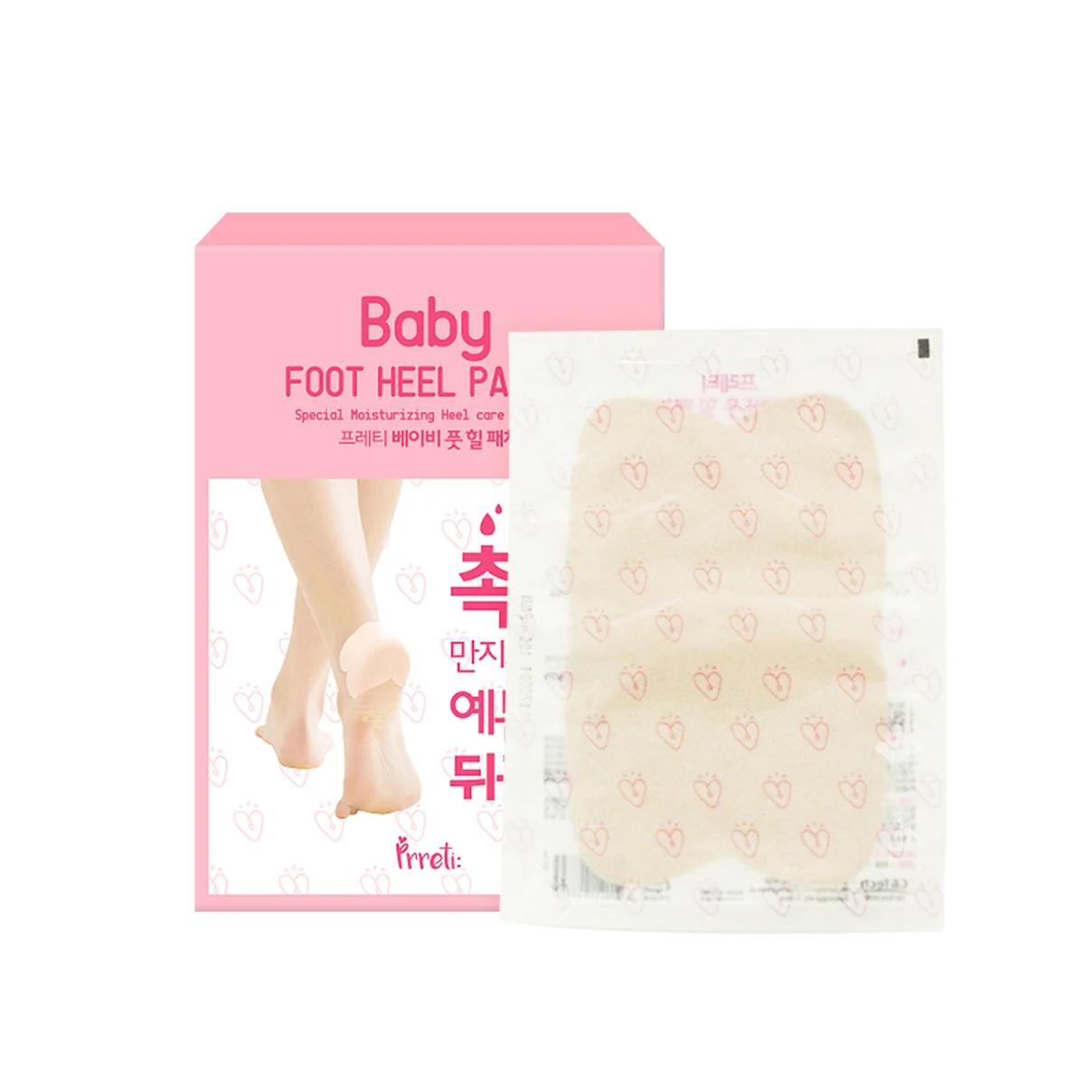 프레티 힐패치 하트 패턴 디자인 발뒤꿈치 각질 케어