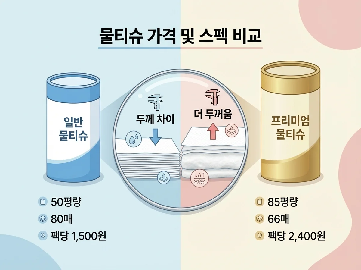 베베숲 물티슈 가격 비교 인포그래픽