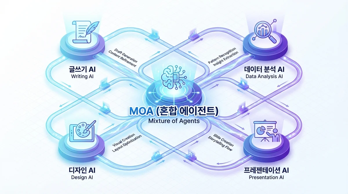 MOA 혼합 에이전트 개념도