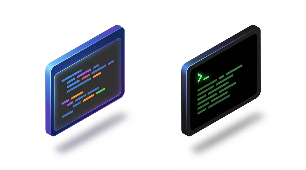 코드 편집기와 터미널 기반 도구 비교