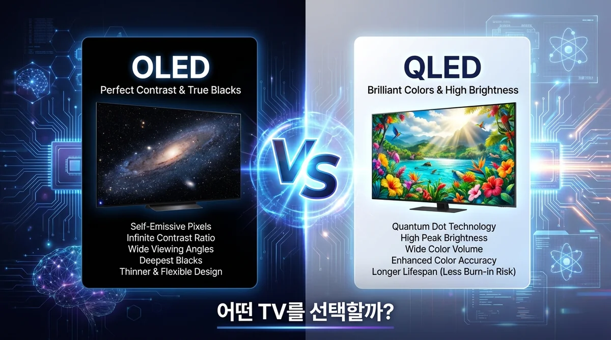 OLED vs QLED 차이 비교 썸네일