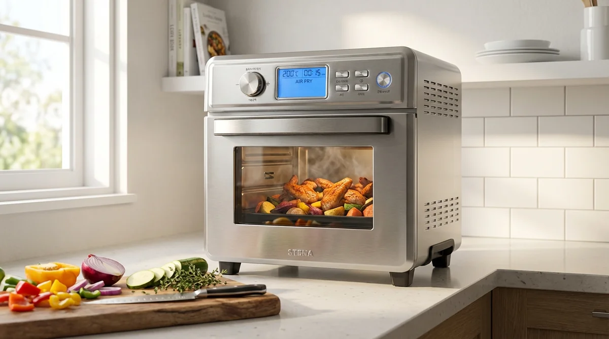 2026년 올스텐 오븐 에어프라이어 추천 제품이 주방 조리대에 놓여있는 모습