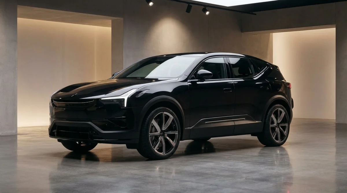 폴스타3 쇼룸 전시 모습, 고급스러운 인테리어