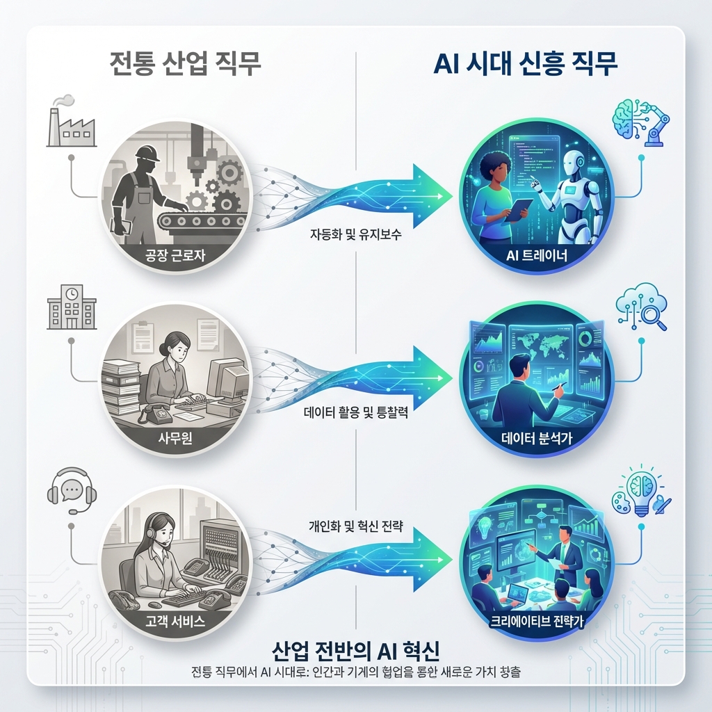 AI 시대 직업 변화 인포그래픽
