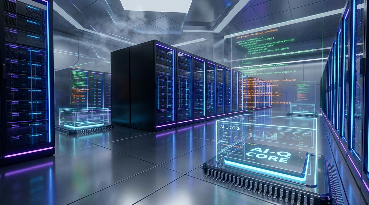 GPT 5.3 코덱스 스파크를 구동하는 AI 데이터센터와 홀로그램 코드 디스플레이