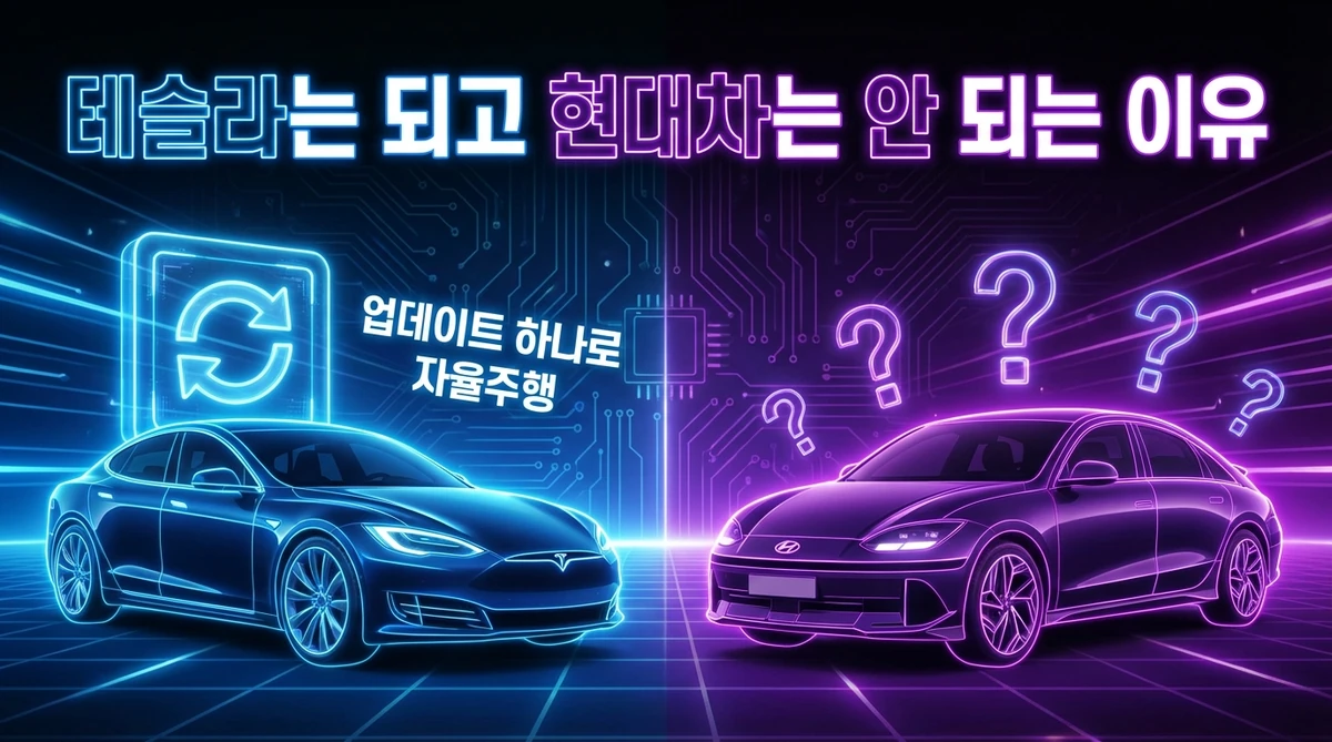 테슬라는 업데이트만으로 자율주행이 되고 현대차는 안 되는 이유 썸네일
