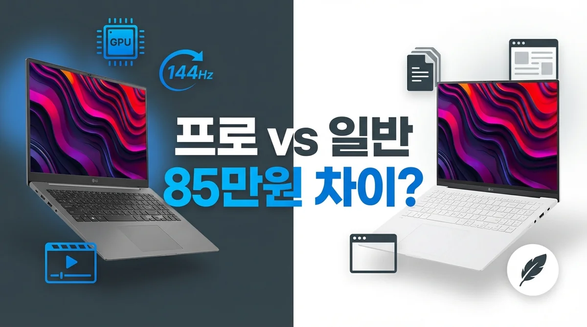 LG그램 프로 vs 일반 비교 2026