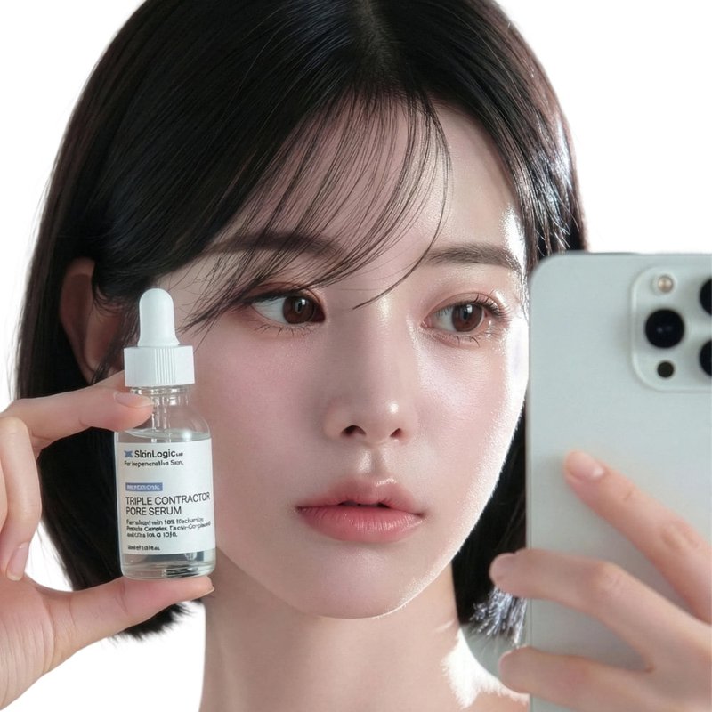 트리플컨트랙터 모공앰플 실제 사용 모습