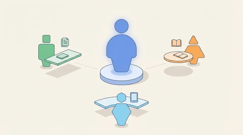 에이전트 협업 구조를 나타내는 팀워크 일러스트