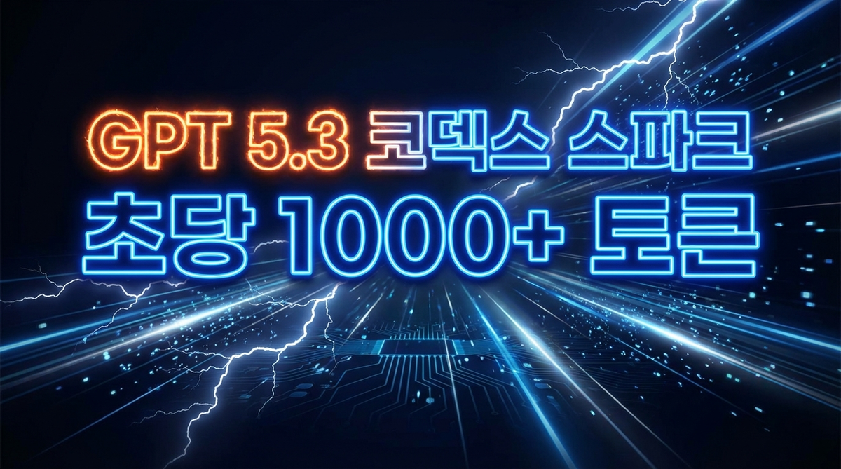 GPT 5.3 코덱스 스파크 초당 1000+ 토큰 - 초고속 AI 코딩 모델 썸네일