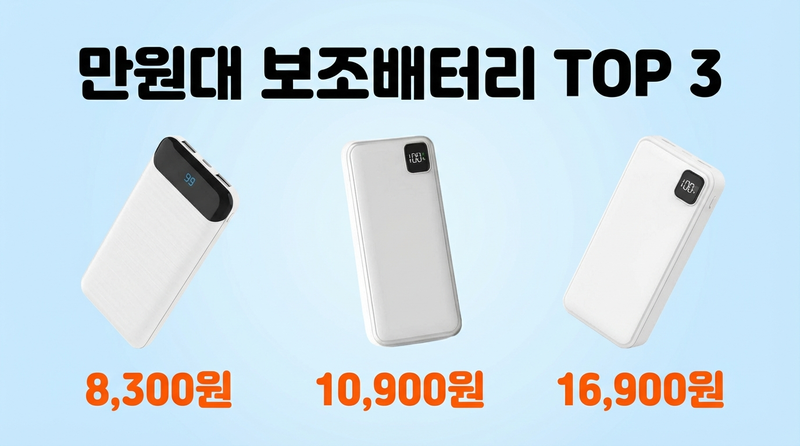 만원대 보조배터리 TOP 3 비교