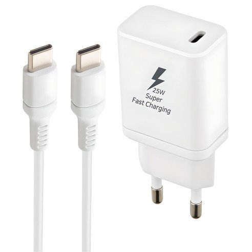 지파워 PD25W C타입 초고속 충전기 화이트색 케이블 세트