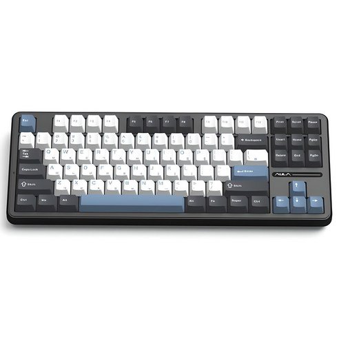 독거미 F87 Pro 흰색 텐키리스 87키 레이아웃 상단 뷰