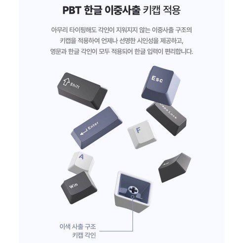 독거미 F87 Pro PBT 이중사출 키캡, 다크그레이 라이트그레이 개별 키캡 입체 배치