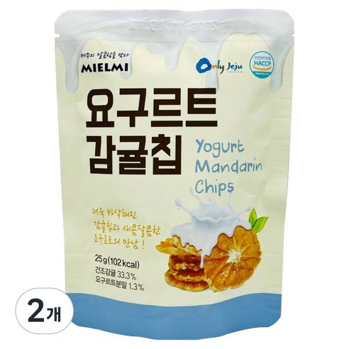 미엘미 요구르트 감귤칩 패키지 Only Jeju 마크 제주도 기념품 간식