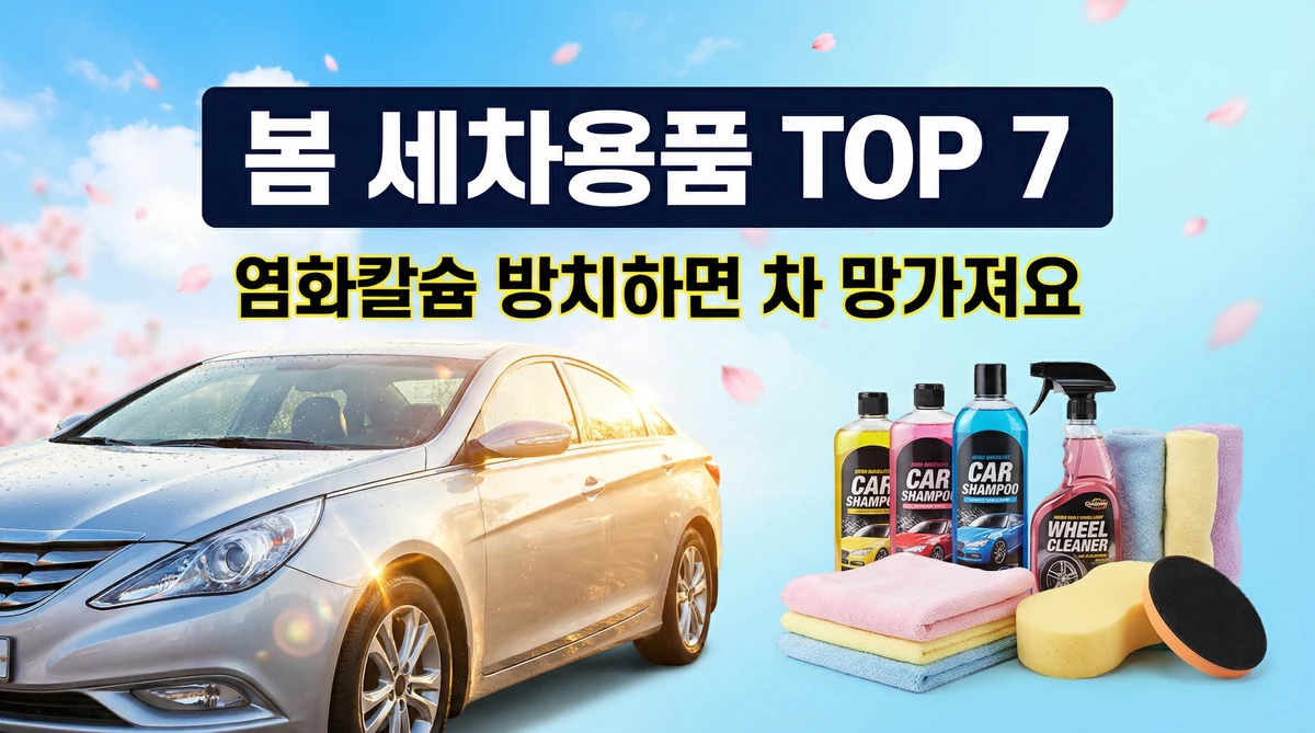 봄 세차용품 TOP 7 추천 — 염화칼슘 방치하면 차 망가져요