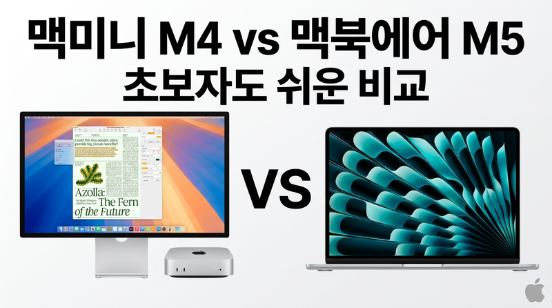 맥미니 M4 vs 맥북에어 M5 비교 가이드