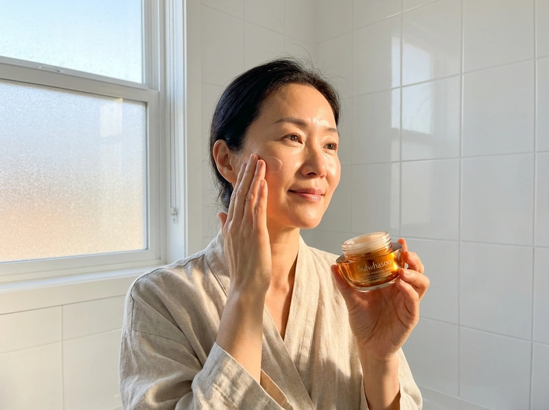 50대 여성 스킨케어 루틴 안티에이징 크림 사용