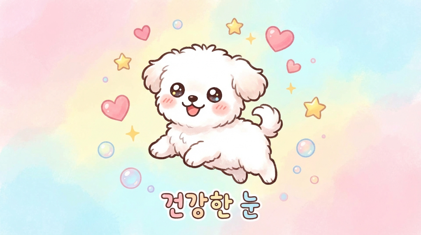 눈 건강한 강아지