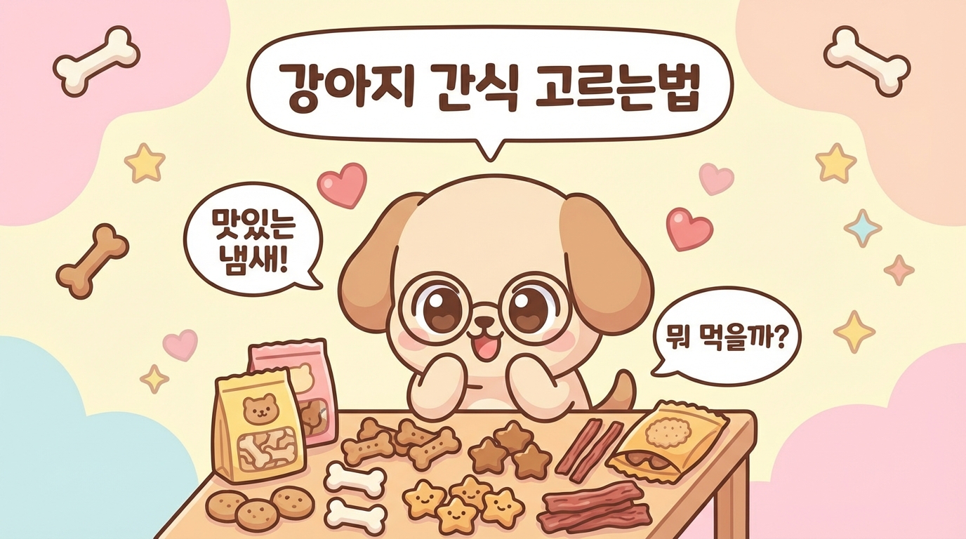 강아지 간식 고르는법 - 귀여운 강아지와 간식